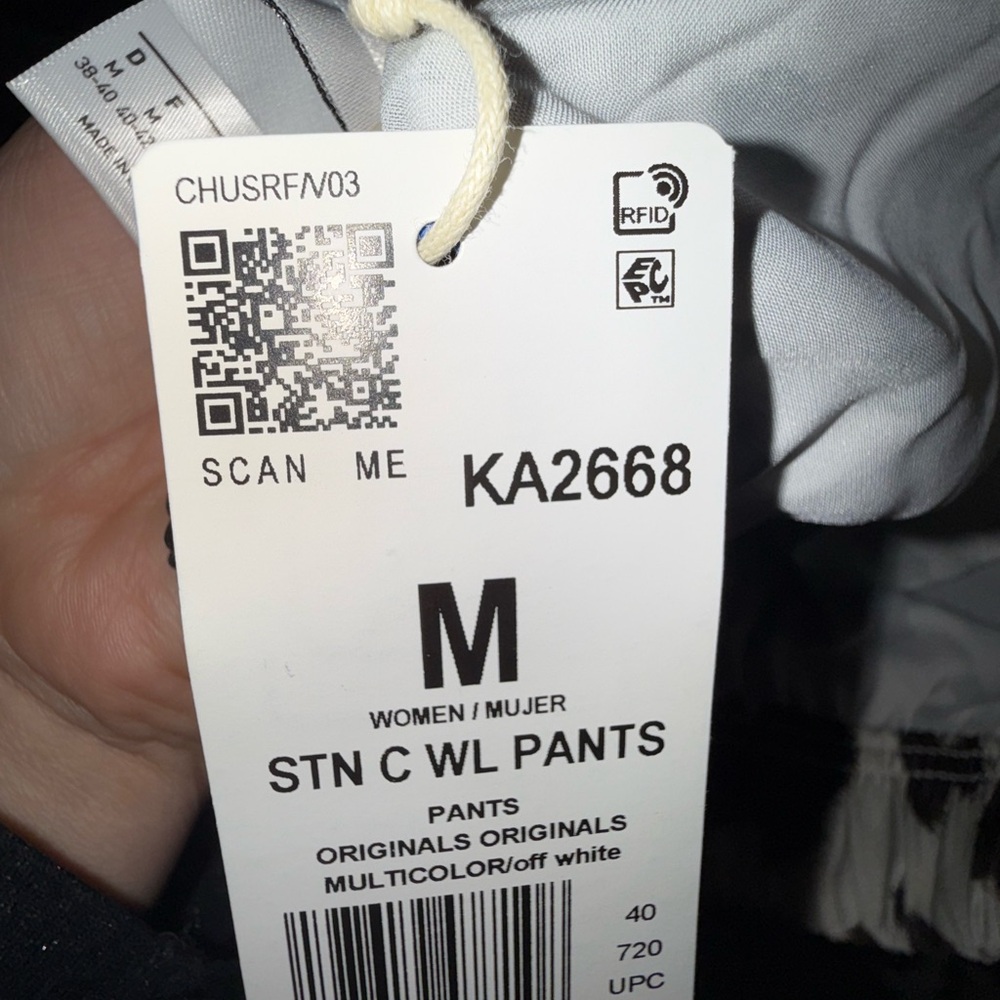 adidas Wide Leg Cow Print Track Pants in White and Brown - Picture 10 of 13